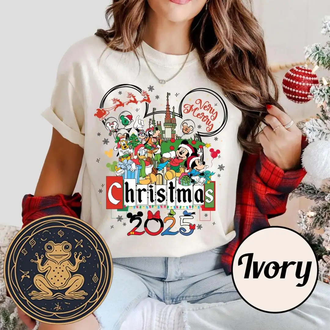 Vintage Disney Christmas Shirt for Family Disneyland Vacation