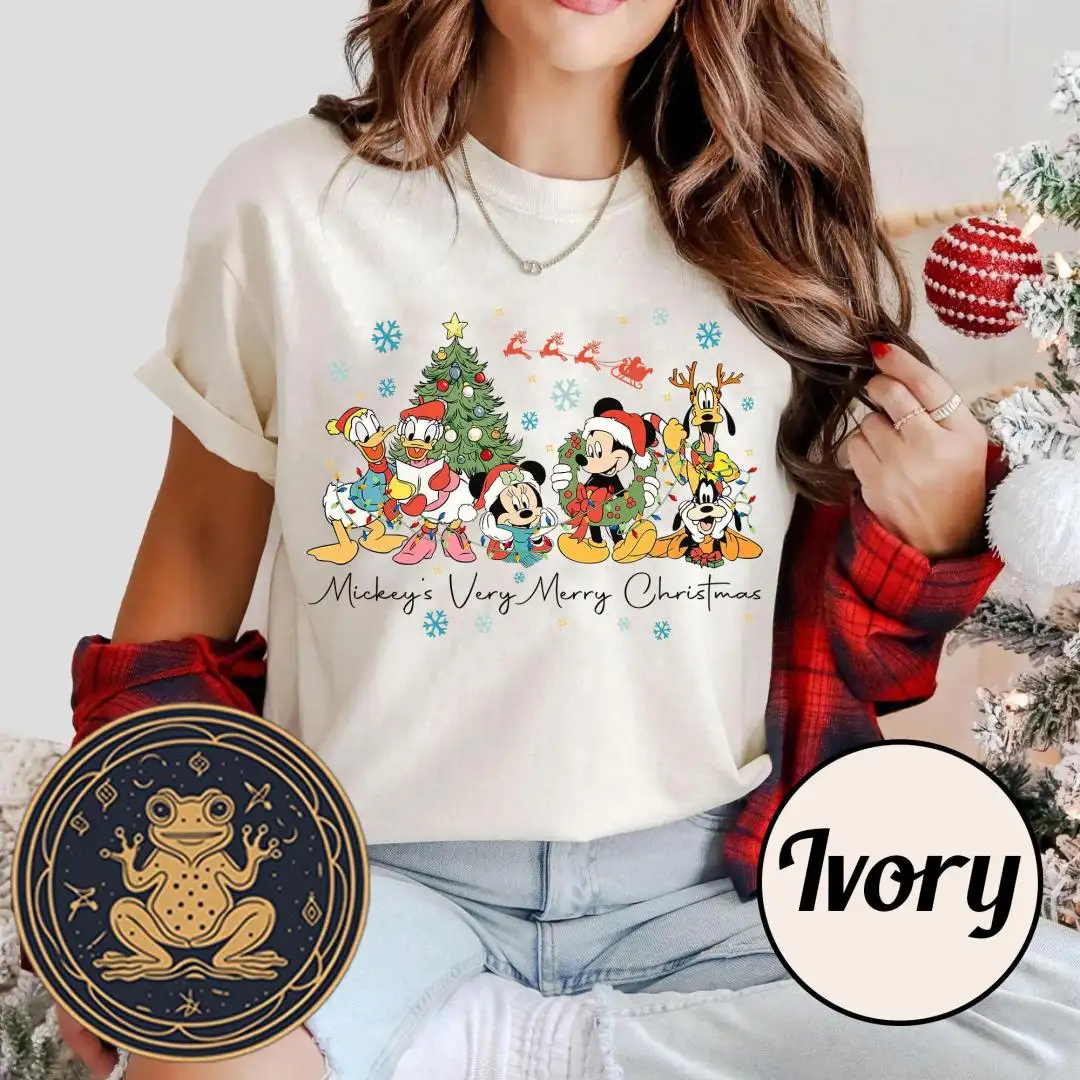 Retro Mickey Christmas Shirt for Disney Family Parties