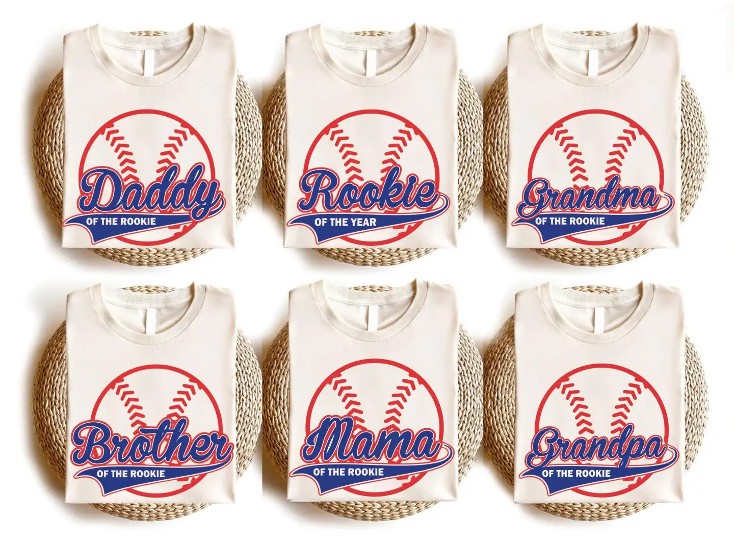 Custom Baseball Family Shirt for Mama & Daddy