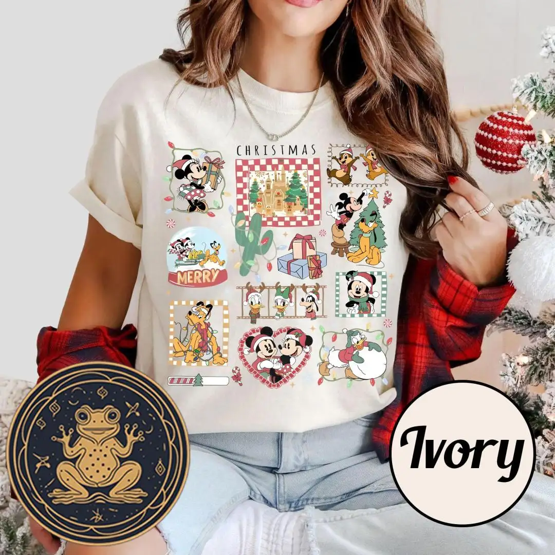 Retro Disney Mickey Christmas Shirt for Family Holiday Gifts