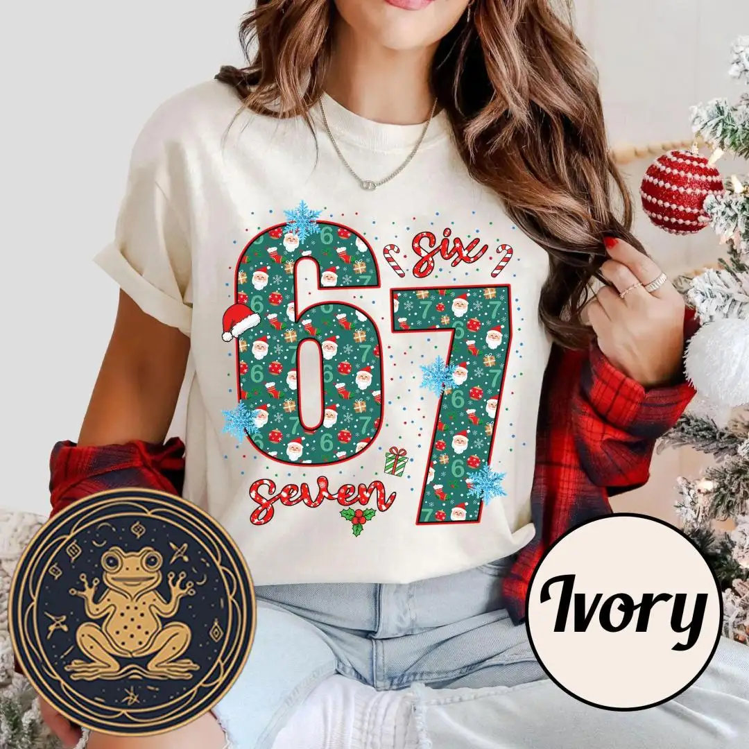 Retro Christmas 6 7 Meme Shirt for Gen Z Humor