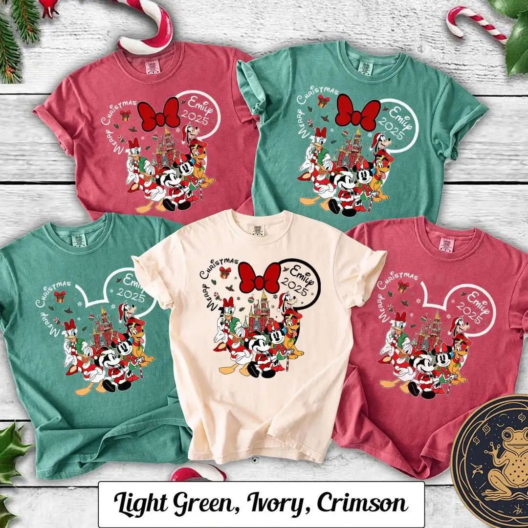 Personalized 2025 Disney Christmas Family Shirt