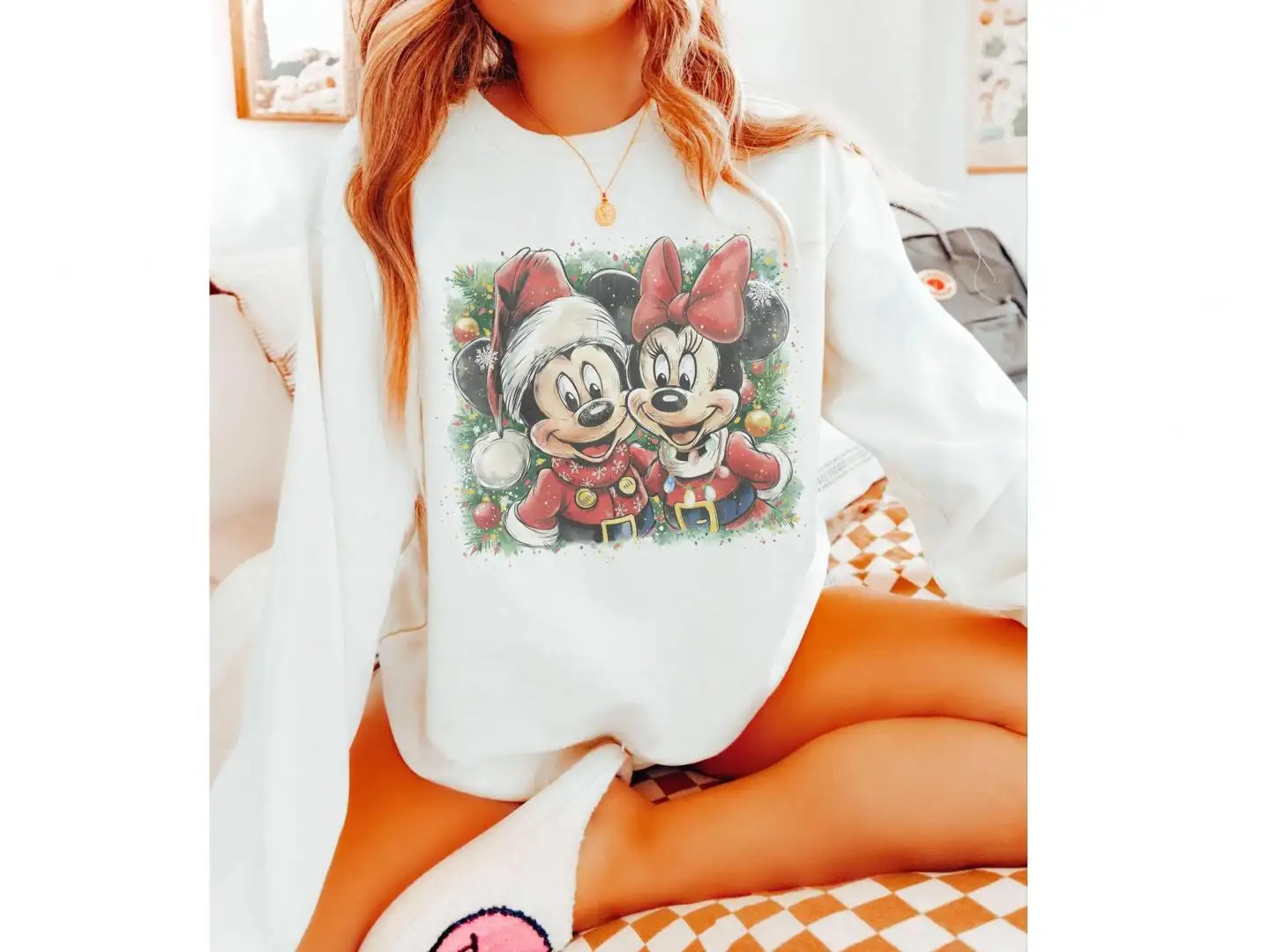 Vintage Disney Santa Mickey Shirt for Family Christmas Vacation