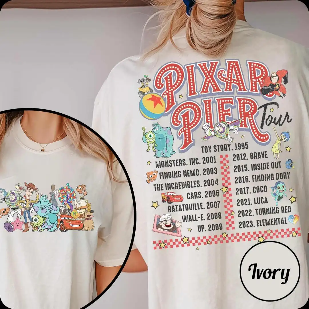 Vintage Disneyland Pixar Pier Shirt for Disney Trip