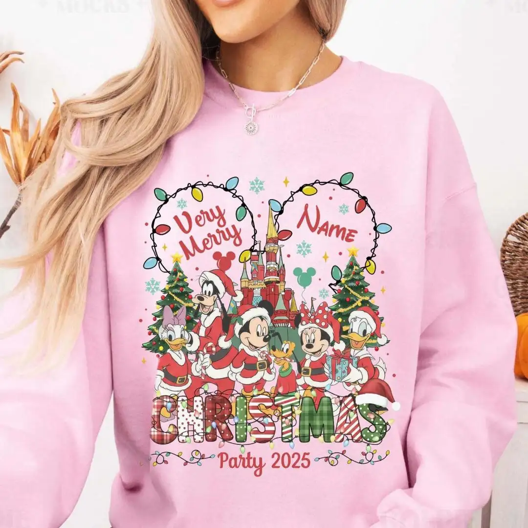 Personalized Disney Christmas Party Shirt for Family