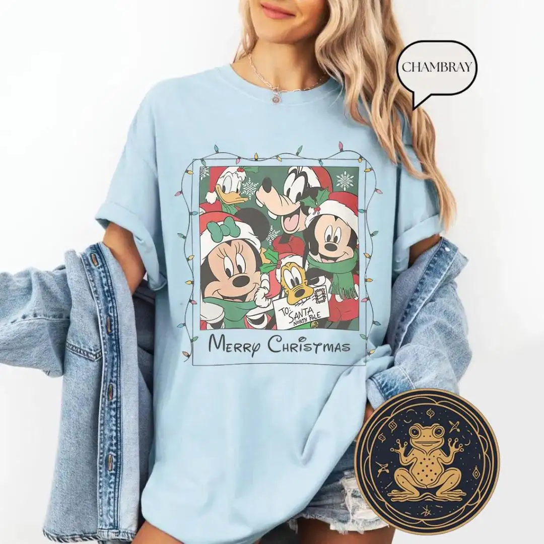 Retro Disney Mickey Christmas Shirt for Family Matching