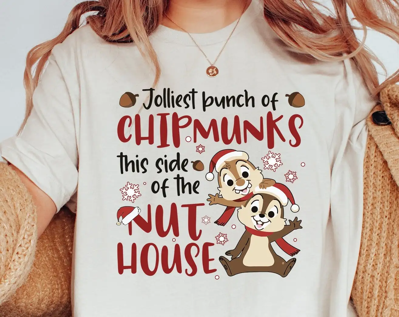 Chipmunk Christmas Shirt for Family Vacation Gifts