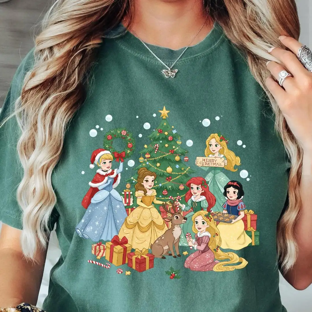 Disney Princess Christmas Shirt for Holiday Squad