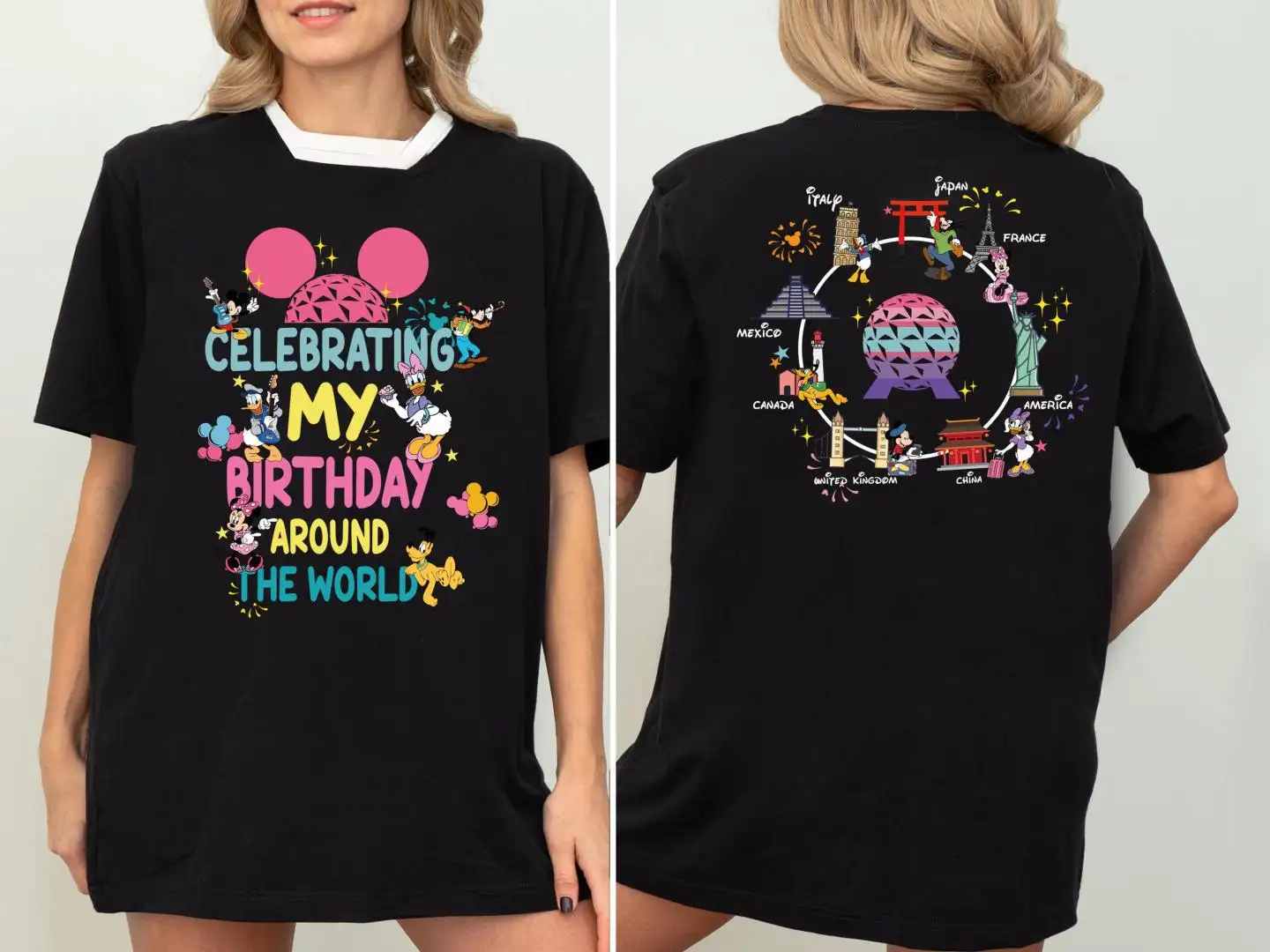 Epcot Birthday Shirt Disney World Tour Mickey Friends