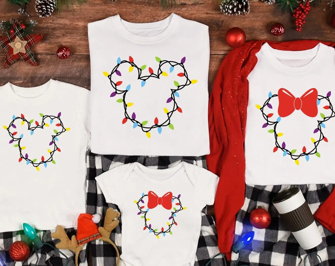 Disney Christmas Lights Family Matching Shirt