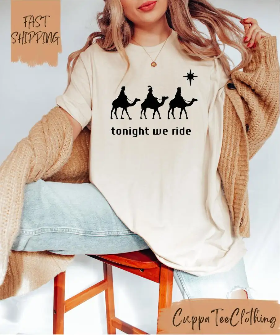 Religious Christmas Shirt with Three Wise Men Design