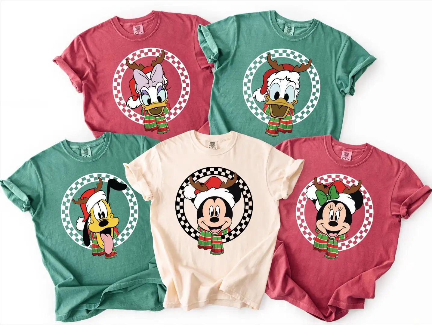 Disney Friends Christmas Squad Checkered Shirt