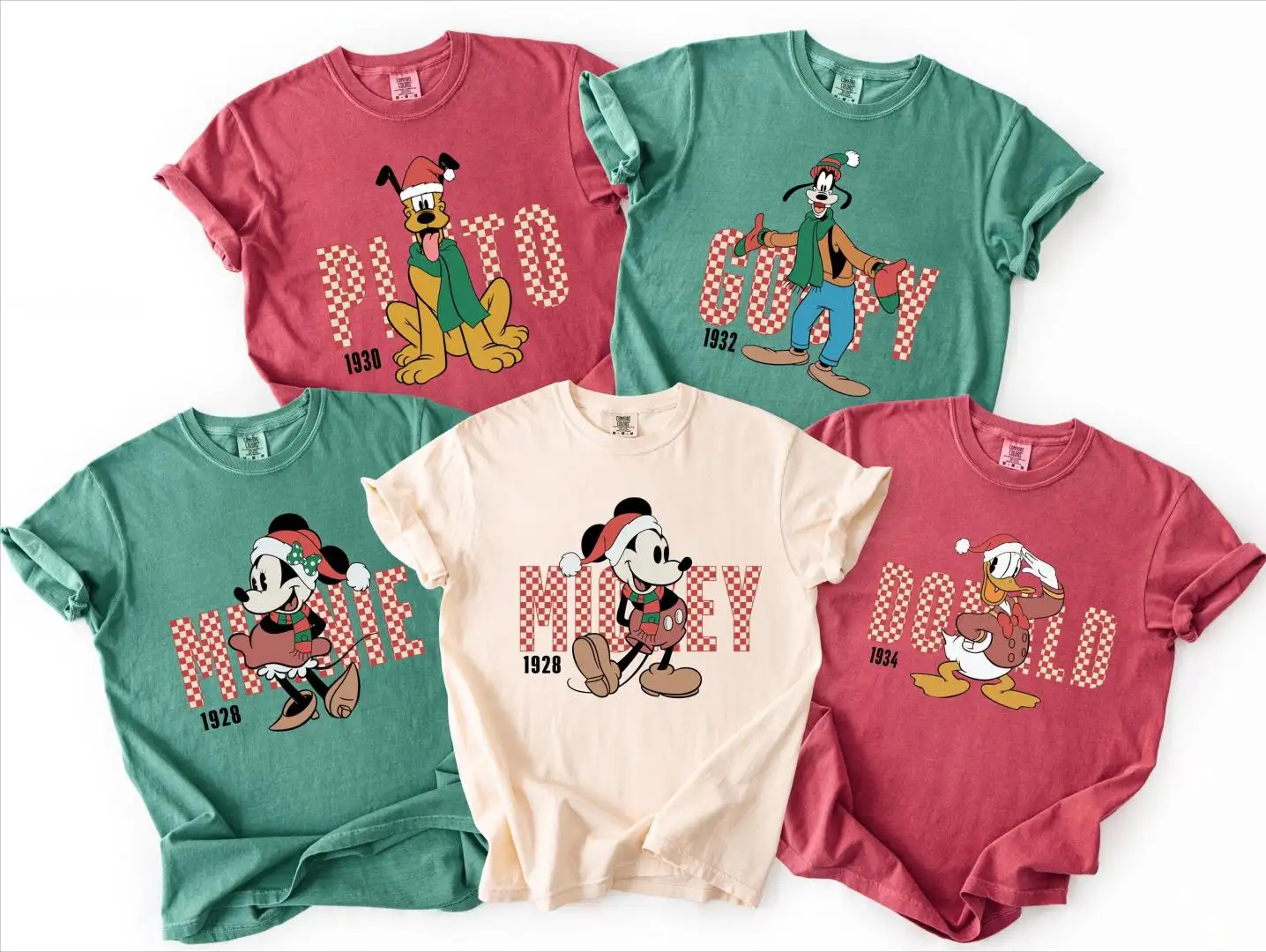 Disney Mickey Checkered Holiday Shirt for Family Matching