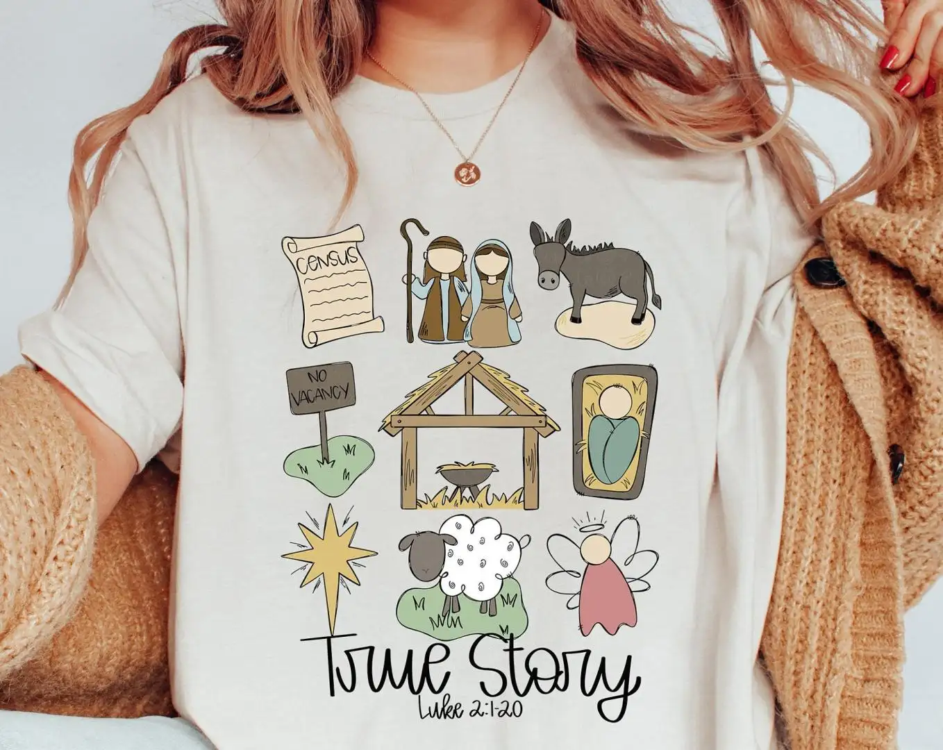 Christian Christmas Shirt Nativity Story Religious Gift