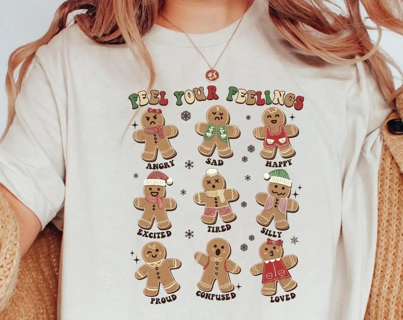 Christmas Gingerbread Mental Health Shirt for School Psychologist