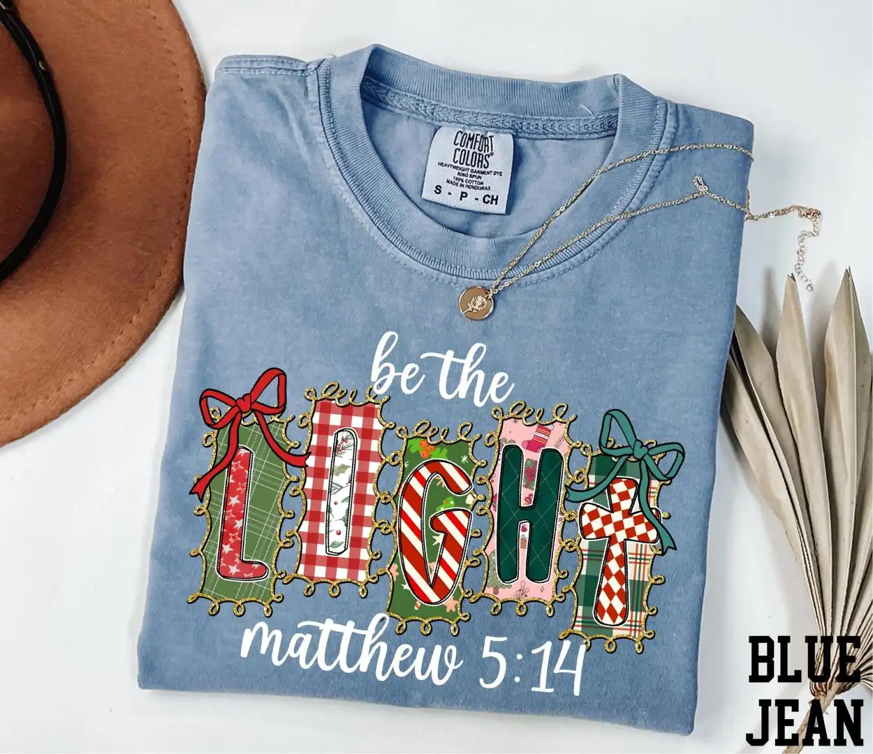 Inspirational Faith Shirt with Matthew 5:14 Bible Verse