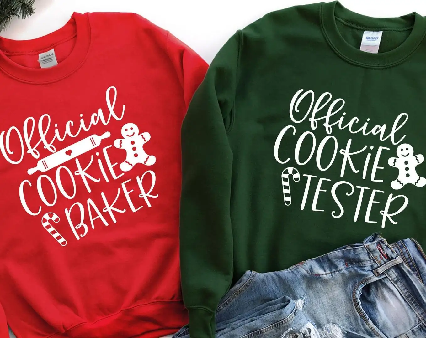 Official Cookie Baker Christmas Couple Shirt