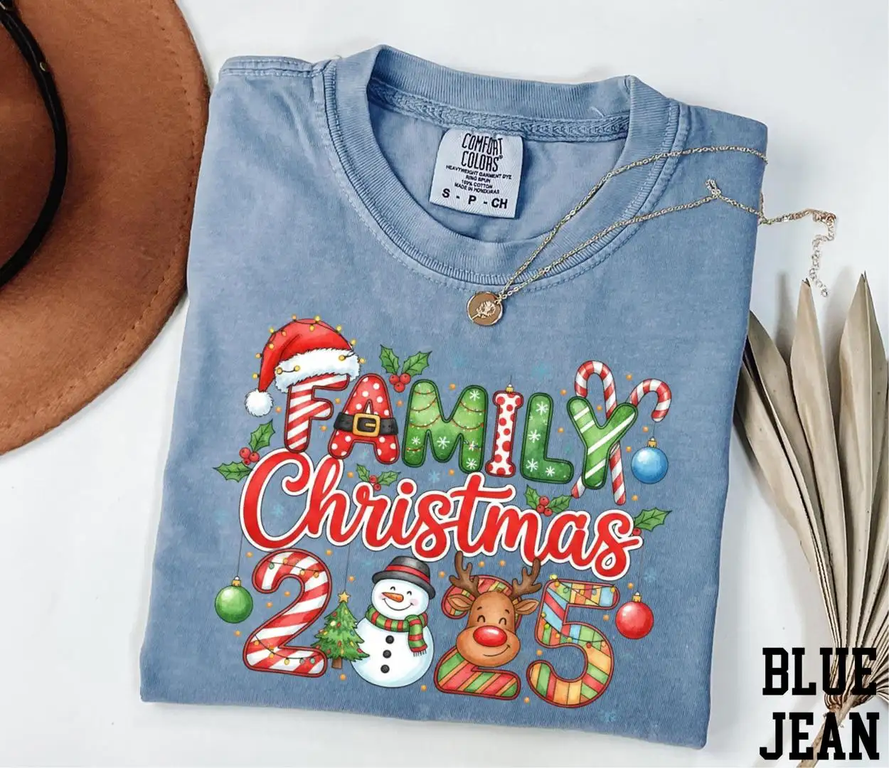 Comfort Colors Family Christmas 2025 Holiday Shirt