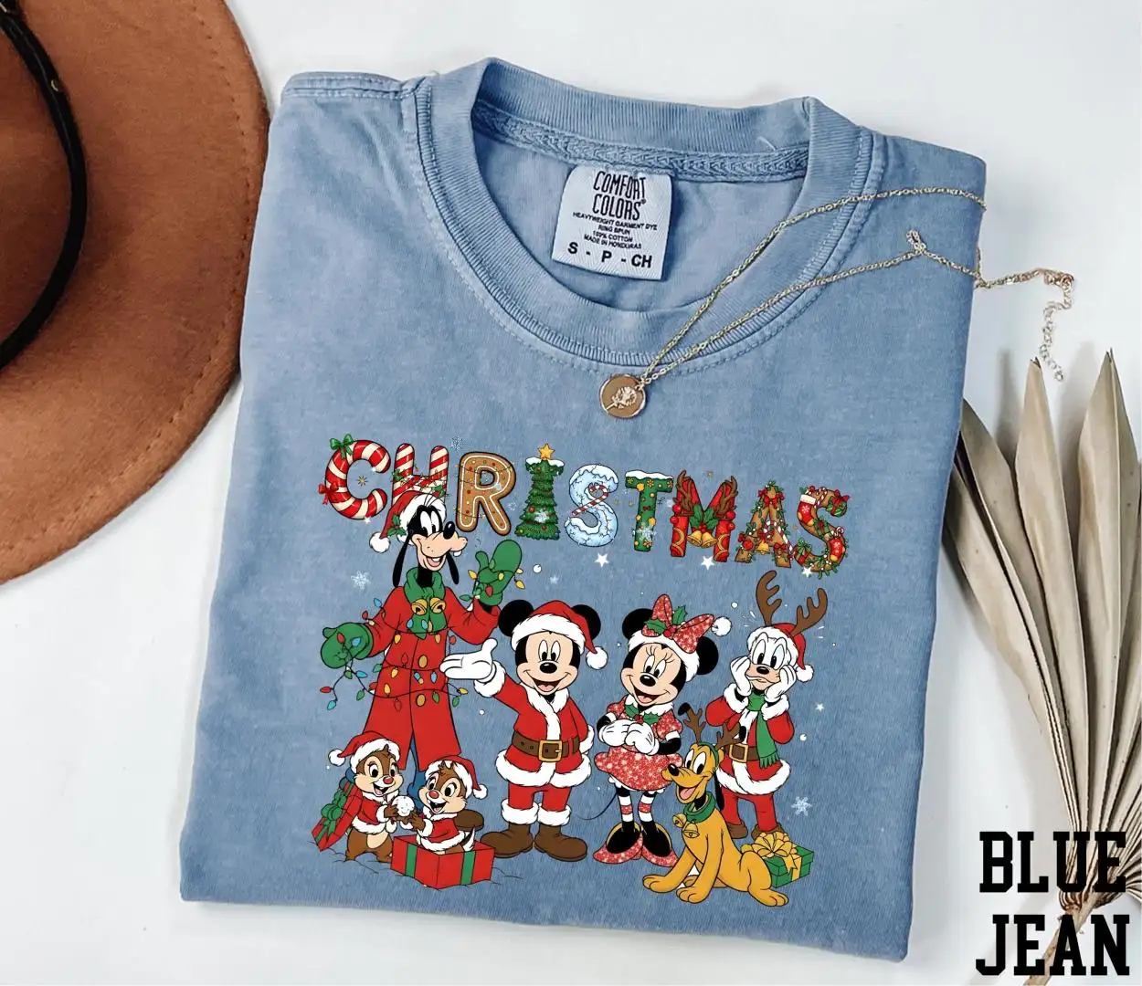 Comfort Colors® Disney Christmas Party Shirt, Disneyland Christmas Trip Shirt, Mickey Christmas Vibes Shirt, Chip N Dale Christmas Shirt