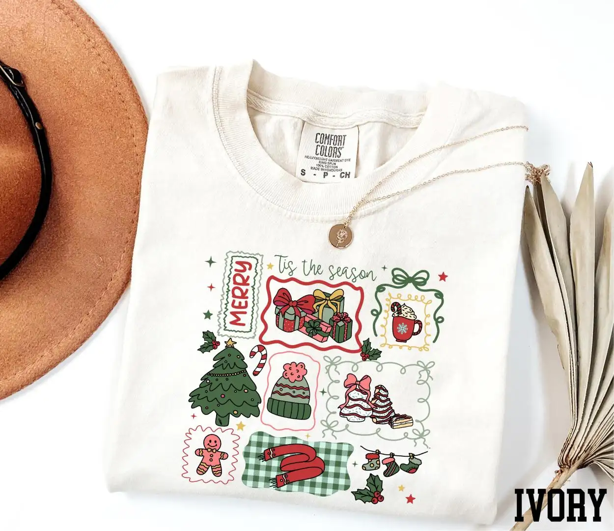 Comfort Colors® Tis The Season Christmas Shirt, Merry Christmas Shirt, Christmas Vibes Shirt, Family Christmas Shirt, Xmas Holiday Shirt