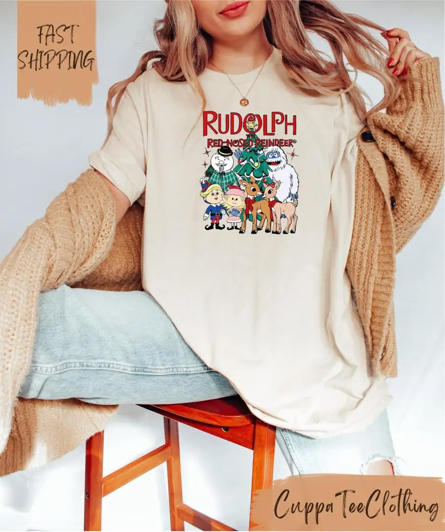 Rudolph The Red Nosed Reindeer Shirt, Rudolph Xmas Sweatshirt, Kids Christmas Shirt, Christmas Movie Shirt, Retro Christmas Shirt