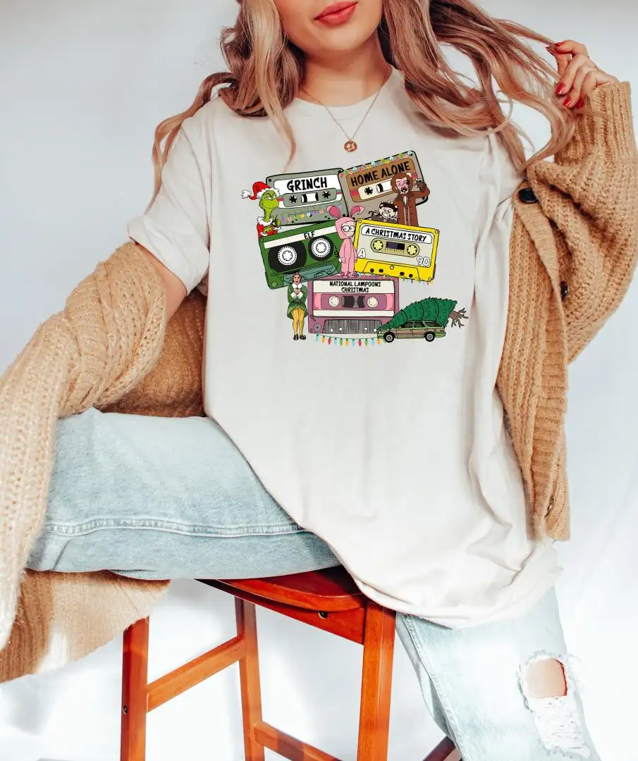 Christmas Movies Shirt / Christmas Movie Tapes Sweatshirt / Cute Christmas Sweater / Christmas Movie Classics / Christmas Gifts