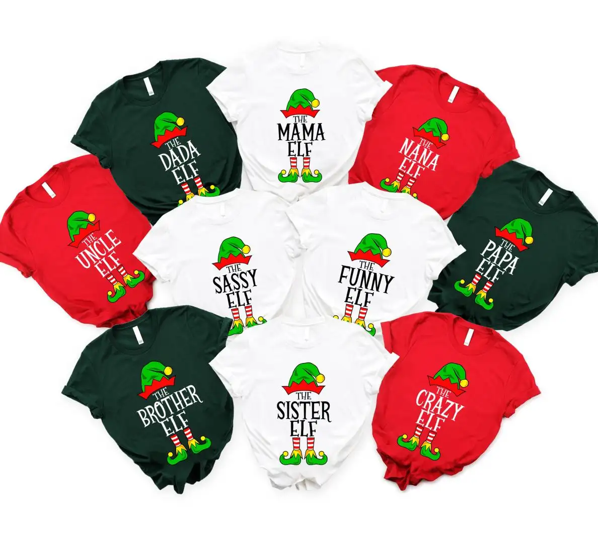 Elf Christmas Shirts, Funny Christmas Matching Tee, Elf Mom Dad Gift Sweater, Christmas Group Crewneck, Custom Family Holiday Sweatshirt
