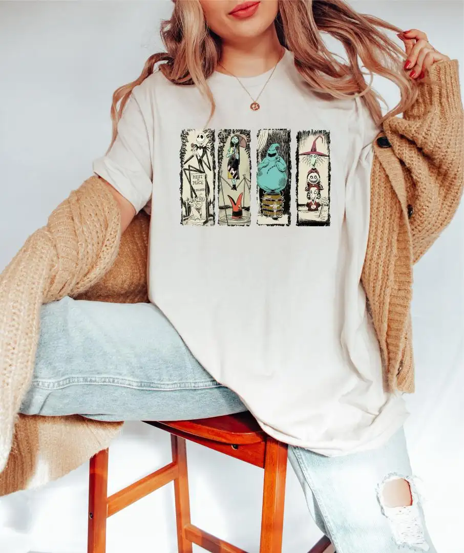 Retro Haunted Mansion The Nightmare Before Christmas Shirt / Halloween Shirt / Halloween Gifts / Spooky Shirt