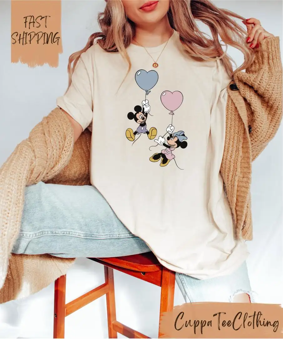 Mickey and Minnie Love Shirt, Valentine's Day Disney Tee, Couple Shirt, Mickey and Minnie Valentines Tee, Disneyland Mickey and Minnie Shirt