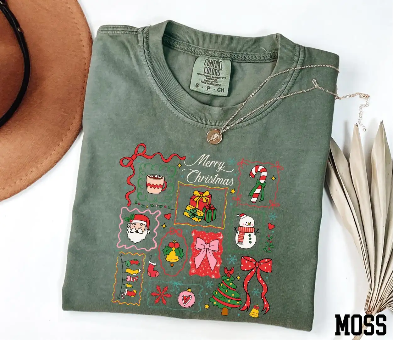 Comfort Colors® Merry Christmas Shirt, Christmas Party Tee, Santa Claus Shirt, Xmas Gift, Xmas Holiday Shirt, Christmas Shirt, Snowman Shirt