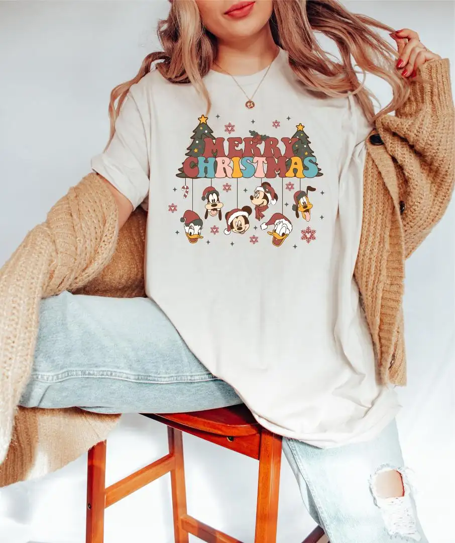 Retro Christmas Disney Shirt / Merry Christmas Sweatshirt / Mickey And Friends Shirt / Mickey Christmas Sweater / Christmas Gifts