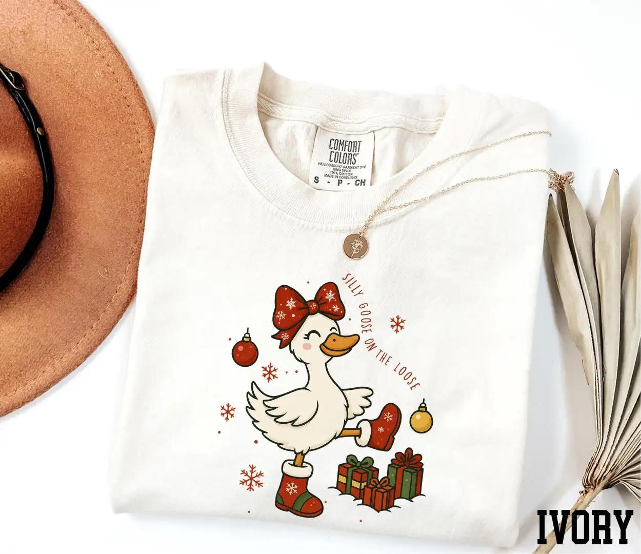 Comfort Colors® Silly Goose on the Loose Shirt, Silly Goose Christmas Shirt, Christmas Party Shirt, Christmas Shirt, Xmas Holiday Shirt