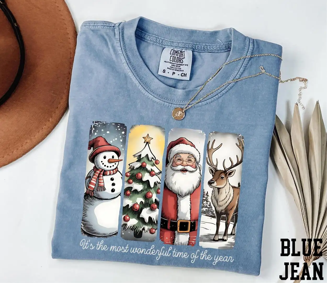 Comfort Colors® Christmas Shirt, Xmas Holiday Shirt, Santa Shirt, It's the Most Wonderful Time of Year Shirt, Snowman Shirt, Reindeer Shirt