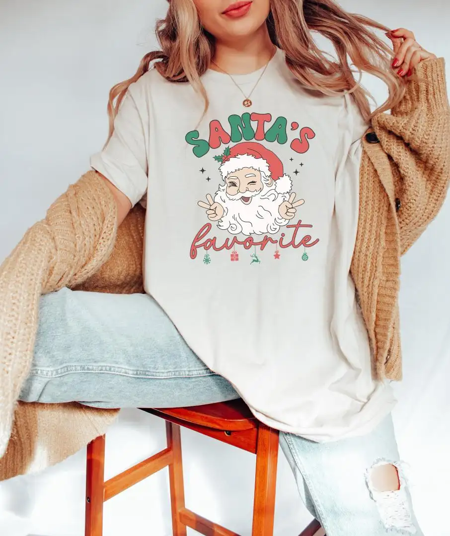 Santa's Favorite Shirt / Christmas Santa Sweater / Christmas Gifts / Funny Santa Shirt / Christmas Kids Shirt / Holiday Shirt