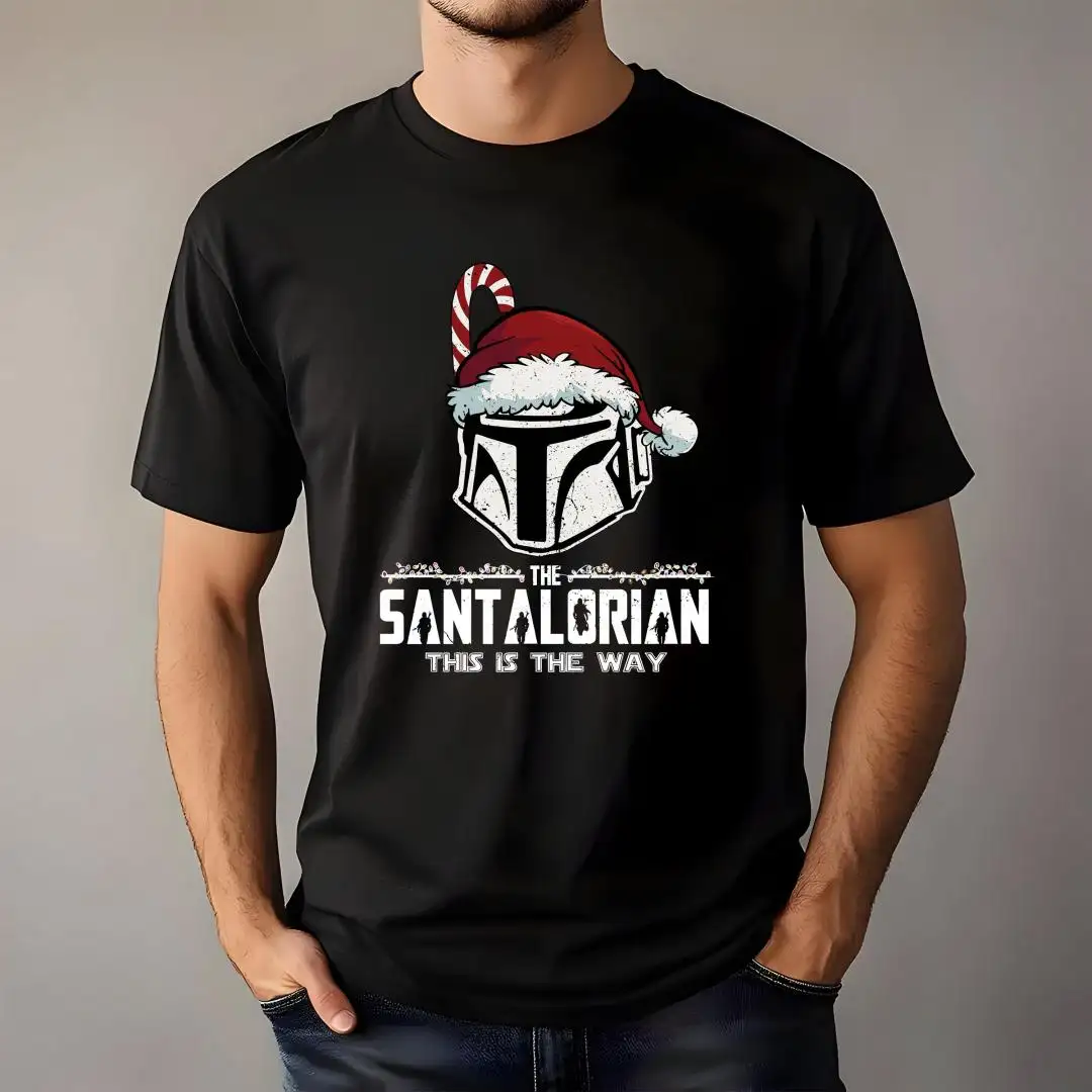 Star Wars Santalorian Christmas Shirt, Mandalorian This Is The Way Tee, Star Wars Christmas Dad Gift, Galaxy Edge Christmas Party Sweatshirt