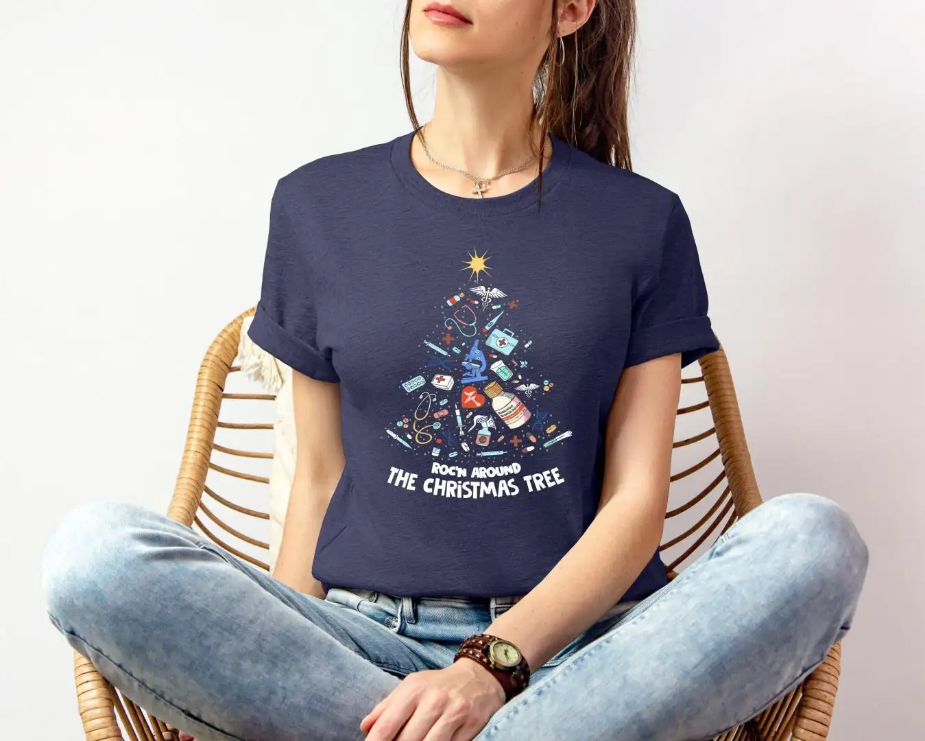Rockin Around The Christmas Tree Shirt / Christmas Nurse Shirt / Nurse Gifts / Pharmacist Shirt / Medical Christmas Shirt