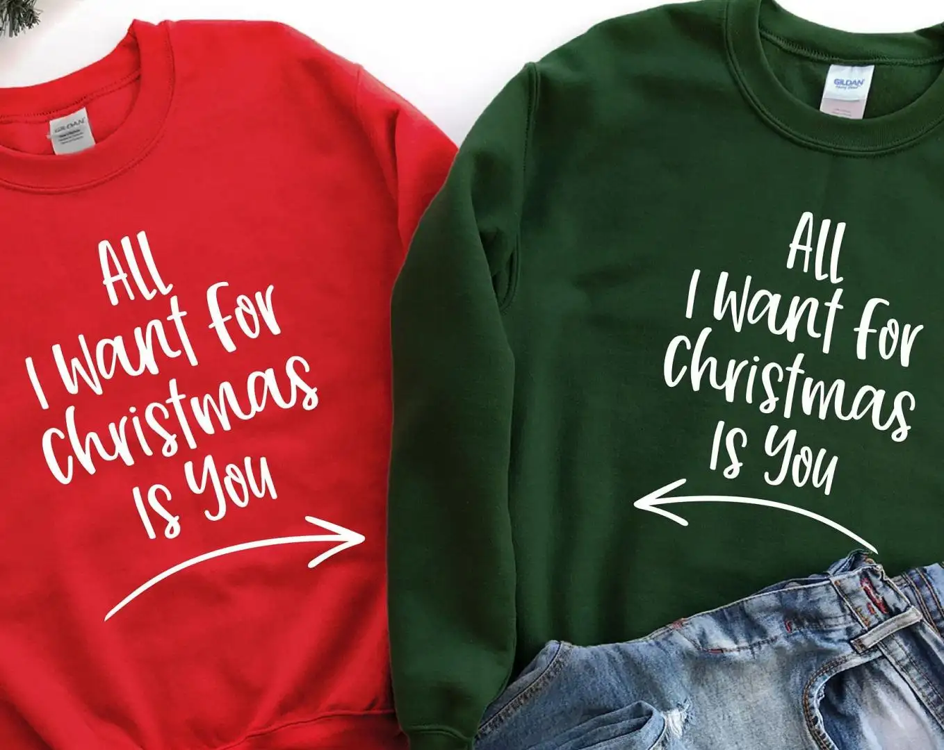 All I Want For Christmas Is You Sweatshirt / Matching Christmas Sweatshirt / Couple Sweatshirt / Christmas Gift Sweatshirt / Holiday Sweater