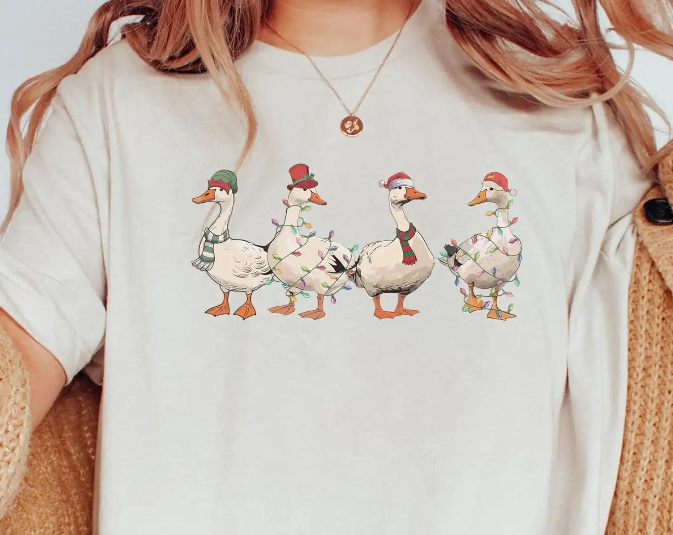 Duck Christmas Sweatshirt / Christmas Goose Shirt / Christmas Farm Animals Shirt / Funny Duck Shirt / Duck Lover Gift Shirt