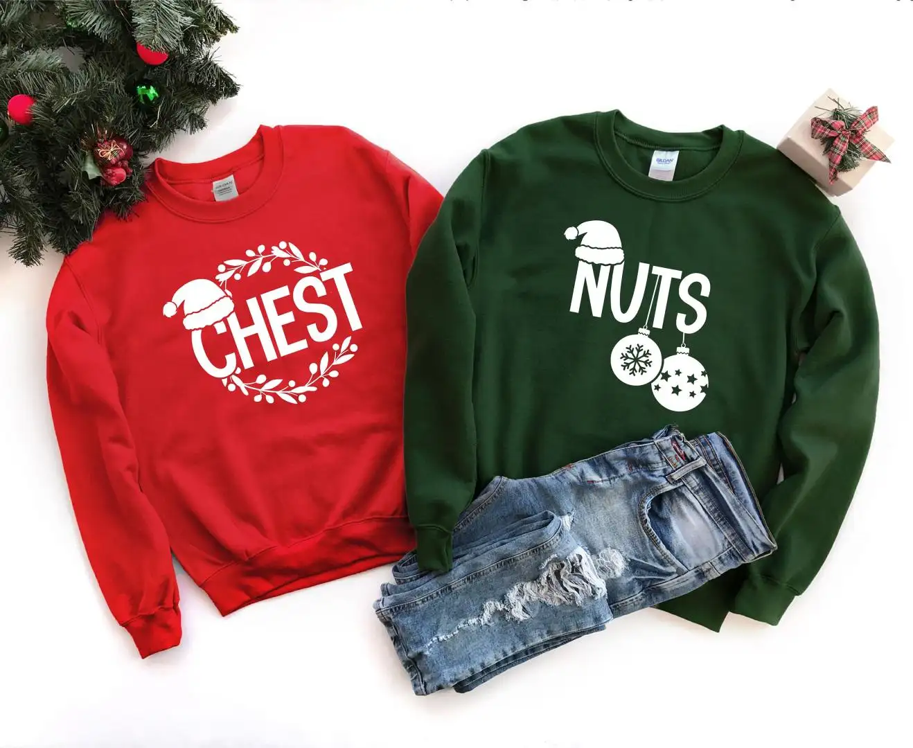 Chest Nuts Sweatshirt / Chestnuts Matching Sweatshirt / Matching Christmas Sweatshirt / Couple Sweatshirt / Christmas Gift Sweatshirt
