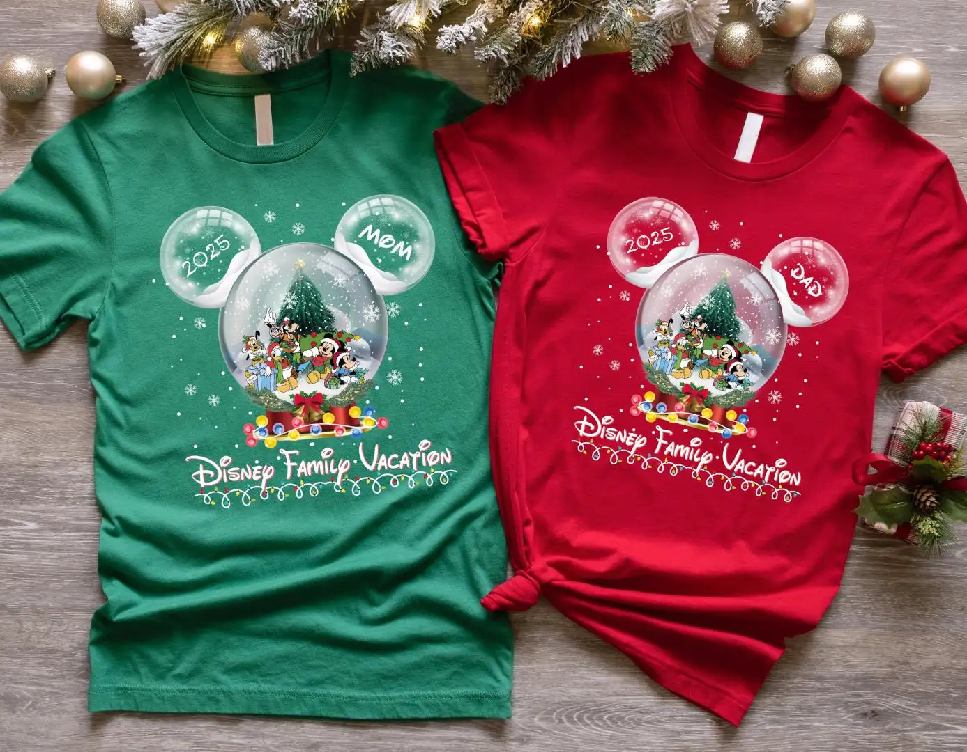 Mickey Christmas Shirt, Mickey Ears Xmas Tee, WDW Xmas Gift Tee, Mommy 2025 Xmas Shirt, Custom Disney Family Vacation Xmas Sweatshirt