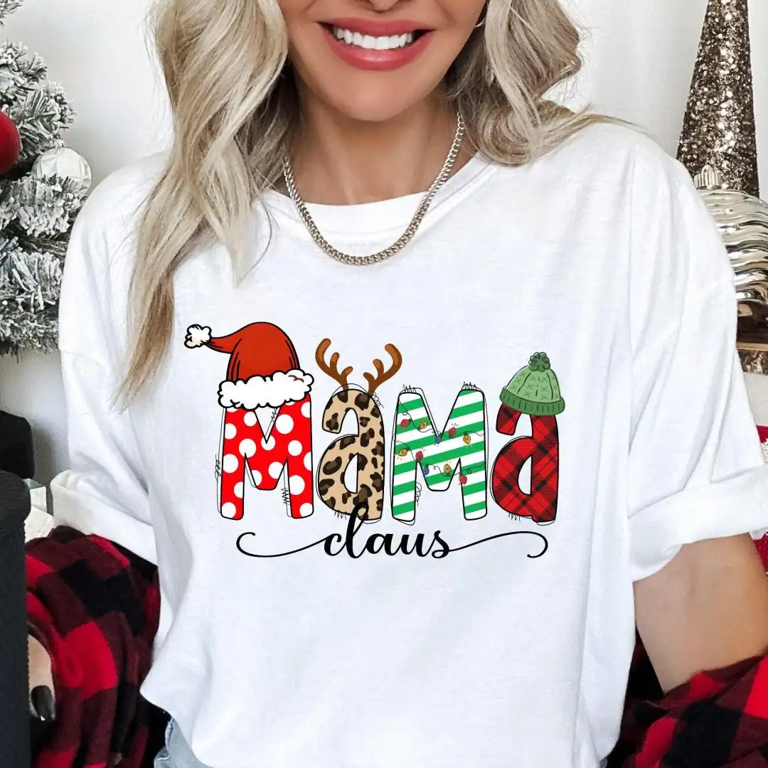 Mama Claus T-shirt, Santa Mother Sweatshirt, Christmas Mom Tee, Christmas Mom Trip Tees, Christmas Party Mommy Tee, Merry and Mama Hoodie