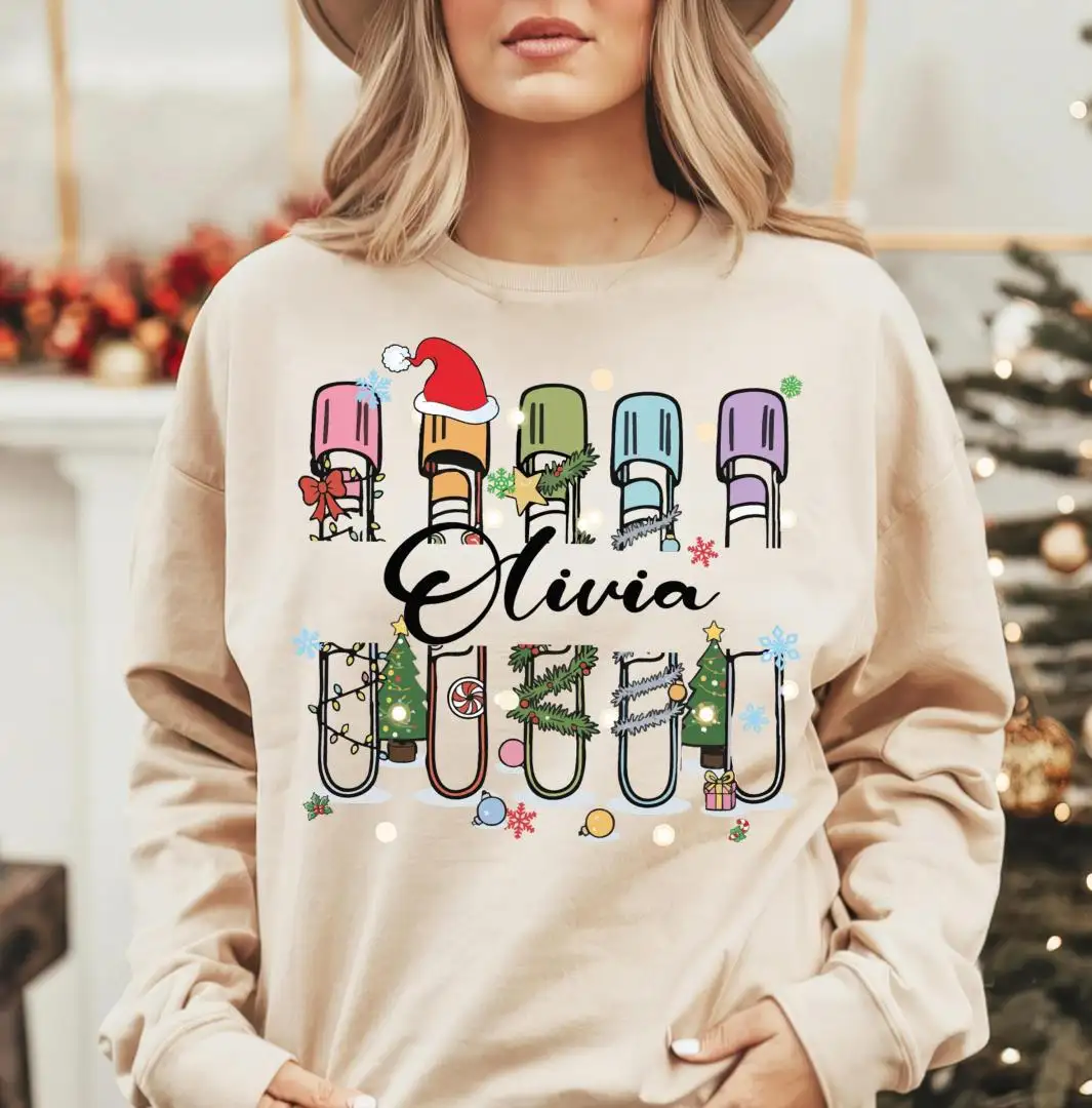 Phlebotomy Christmas Sweatshirt, Custom Lab Tech Phlebotomist Xmas T-Shirt, Phleb Tech Xmas Tee, Medical Assistant Holiday Sweater