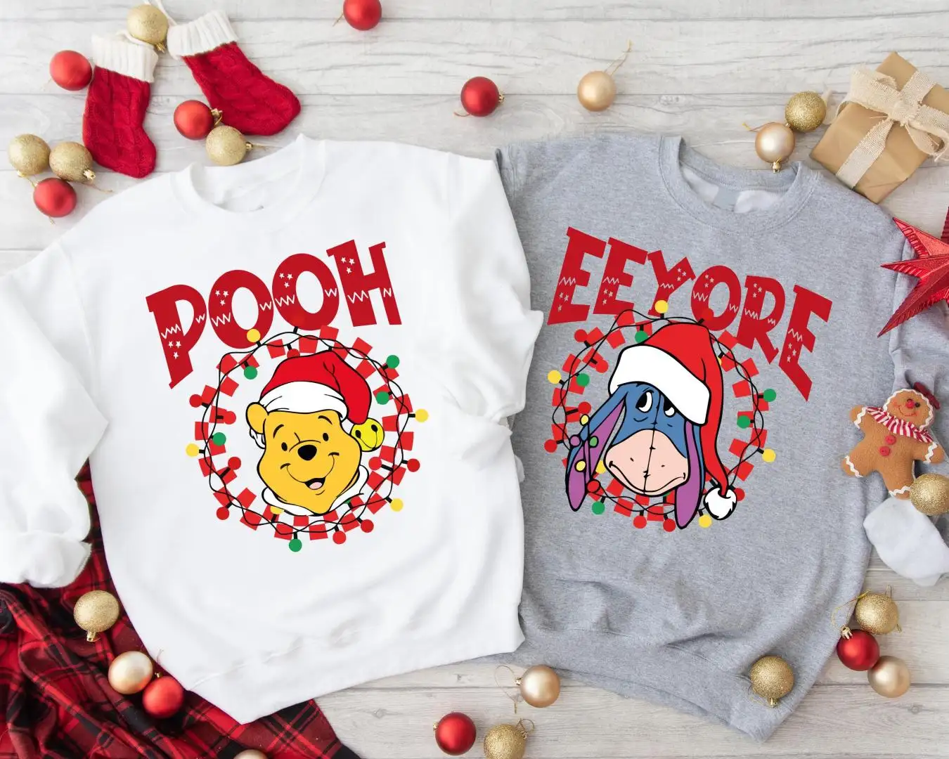 Winnie The Pooh Christmas Shirt, Disney Family Holiday Sweatshirt, Disney Piglet Tigger Eeyore Xmas T-Shirt, Disneyland Xmas Trip 2025 Shirt