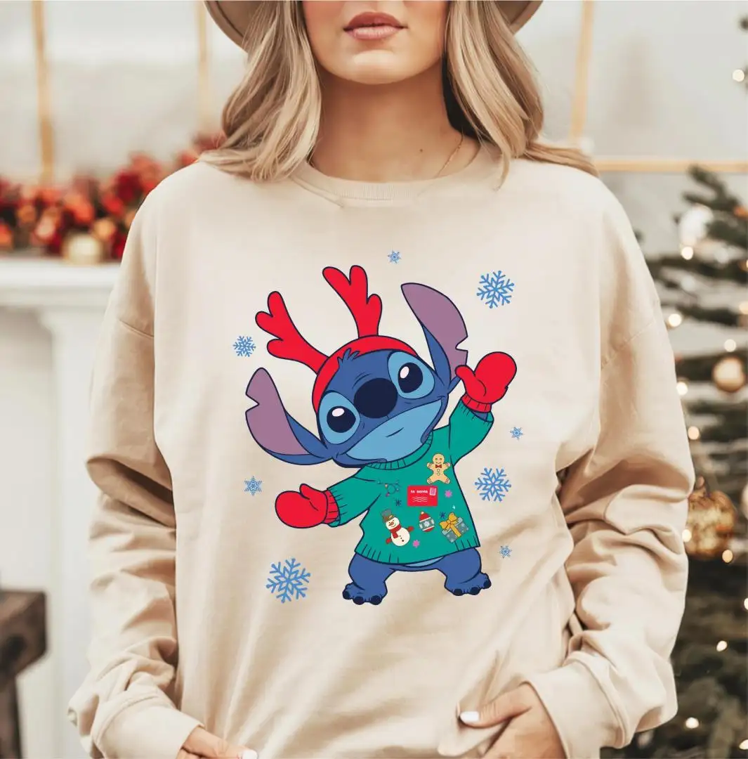 Disney Stitch Christmas Shirt, Lilo And Stitch Xmas Sweatshirt, Christmas Party Shirt, Disney Family Holiday Shirt, Disneyland Xmas Trip Tee