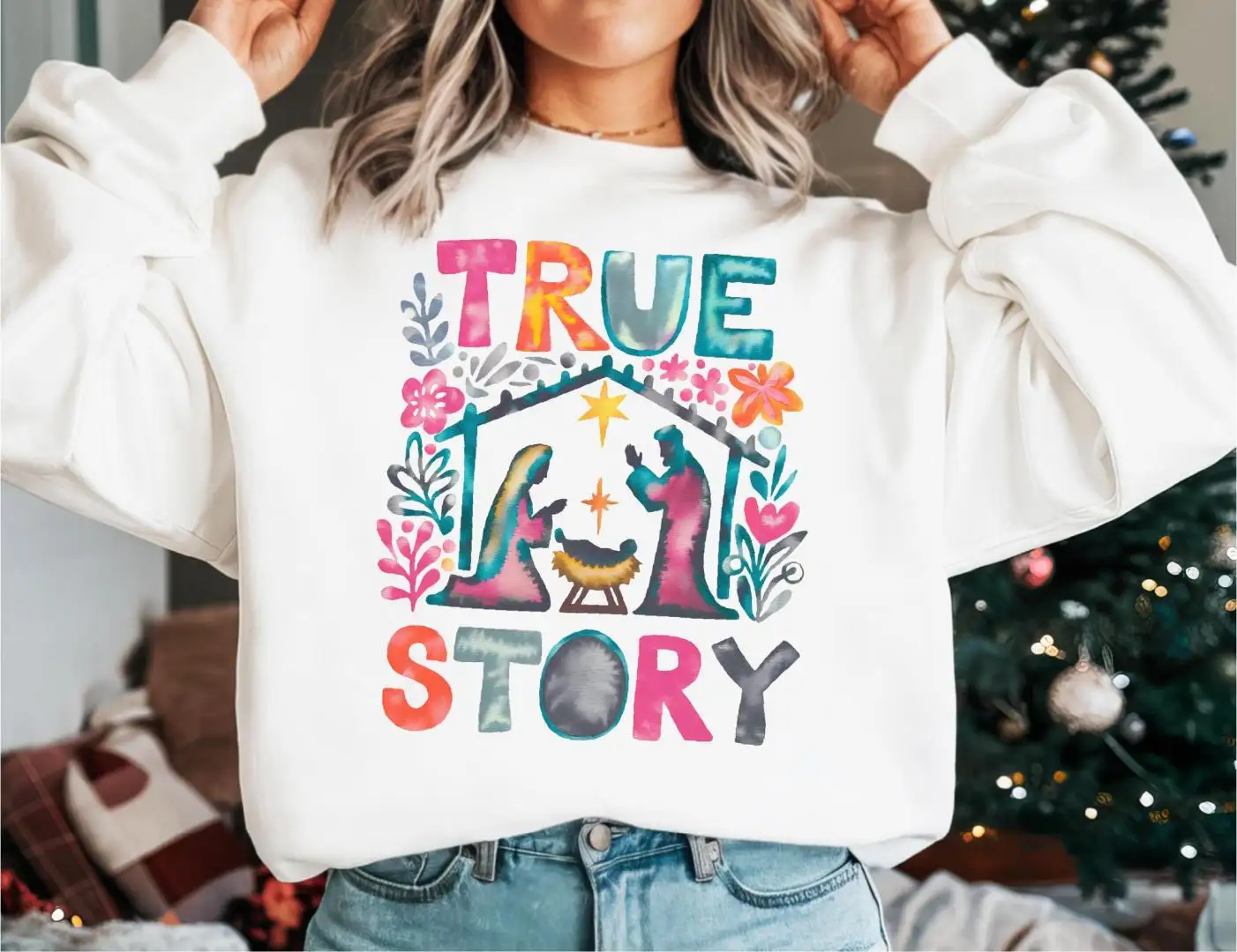 True Story Christmas Shirt, Jesus Christmas Shirt, Faith Based Xmas Shirt, Religious Xmas Tee, Nativity Xmas Shirt, Christian Christmas Tee