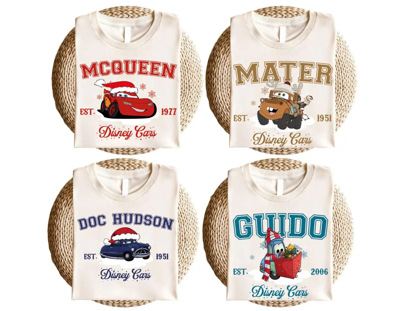 Disney Cars Christmas Shirt, Disneyland Pixar Cars Land Xmas Shirt, Very Merry Xmas Party Sweat, McQueen Tow Mater Doc Hudson Xmas T-Shirt
