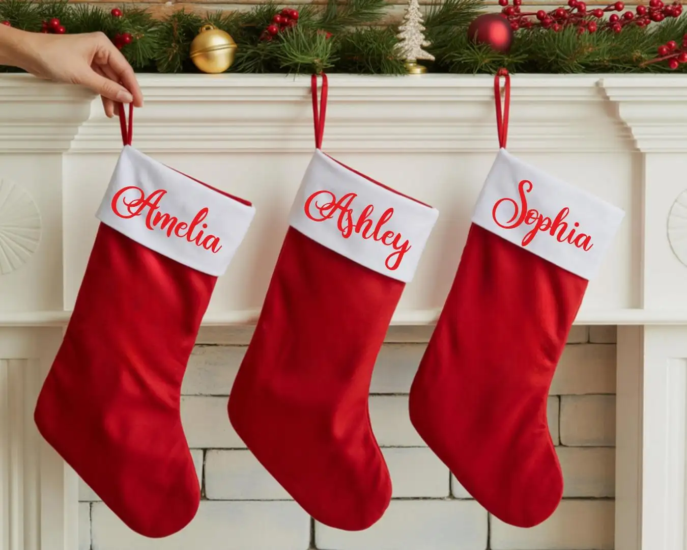 Custom Name Christmas Stocking, Gift Christmas Socks, Family Holiday Stockings, Personalized Kids Stockings, XMAS Home Decoration