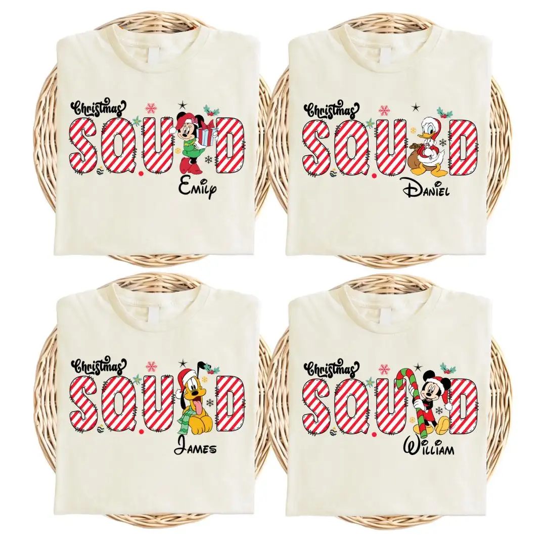 Disney Christmas Squad Shirt, Disney World Xmas Tee, Disney Trip Shirt, Mickey And Friends Xmas T-Shirt, Disneyland Holiday Xmas Sweatshirt