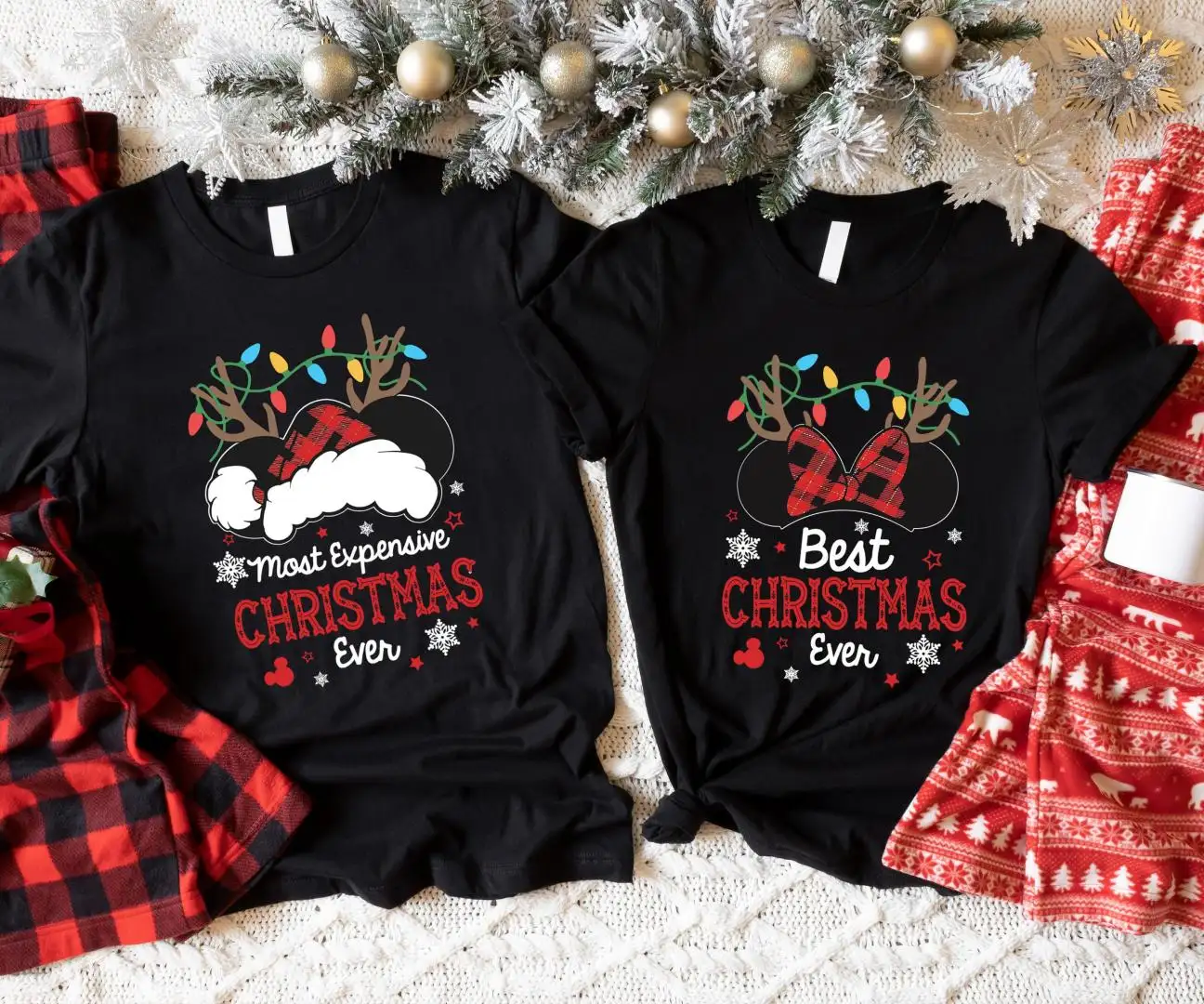Minnie And Mickey Best Christmas Shirt, Disney Matching Christmas Shirt, Disney Xmas Family Holiday Tee, Most Expensive Christmas Ever Shirt