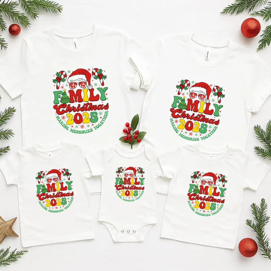Family Christmas 2025 T-shirt, Family Christmas Party Gift, Making Memories Together Tee, Christmas Holiday Sweatshirt